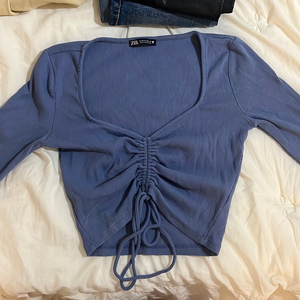 Zara crop top long sleeve